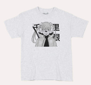 Acky Bright "Mask Girl" T-Shirt (Color Light Gray, Unisex)*