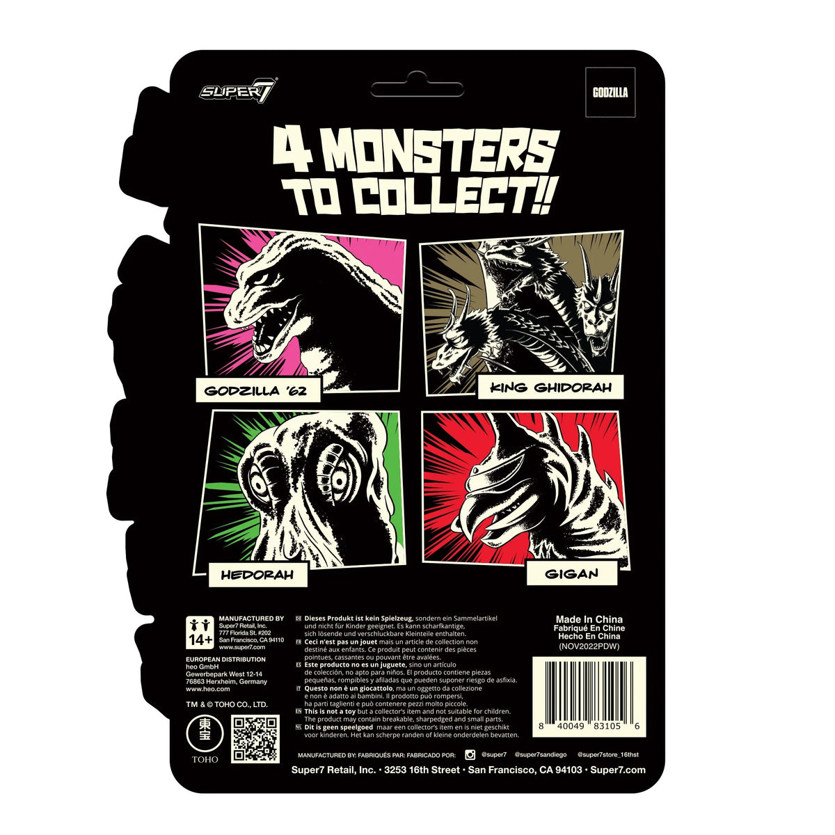 King Ghidorah (Glow) Toho ReAction Figures Wave 4