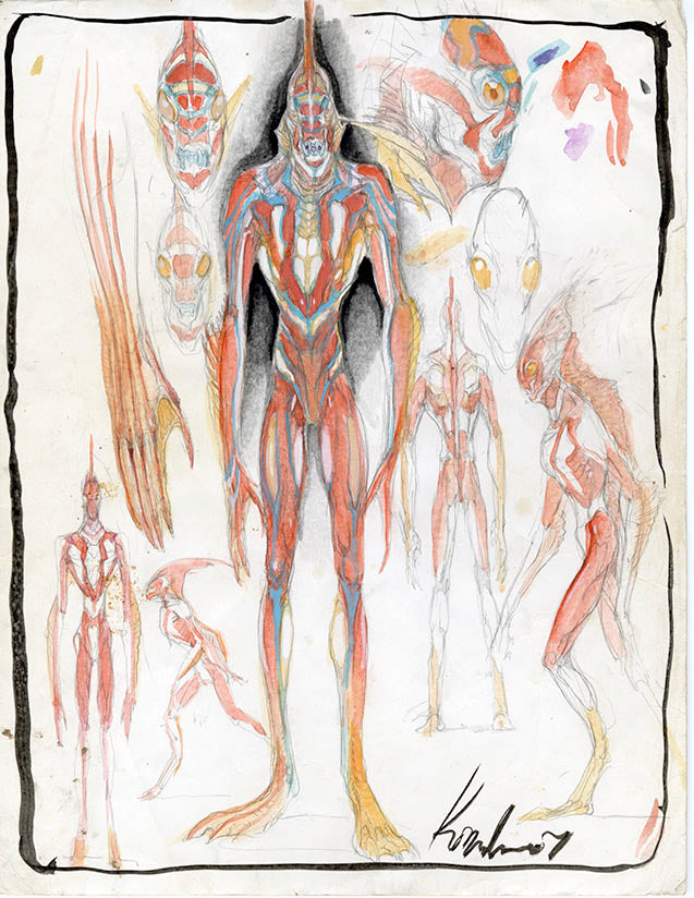 Paul Komoda ORIGINAL "Fish Humanoid" c. 2005