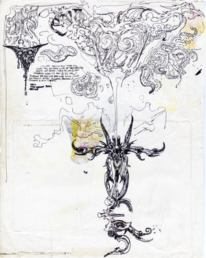 Paul Komoda ORIGINAL Sketchbook page 10a/10b  c.1980-1990