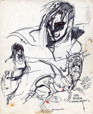 Paul Komoda ORIGINAL "Subterrenean Worm Beast" c. 1989