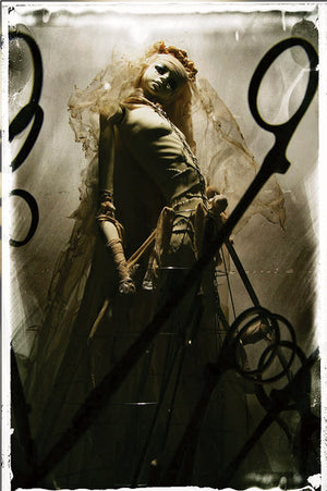 Etsuko Miura "The Doll Bride of Frankenstein" Aluminum-like hairline paper cover SIGNED